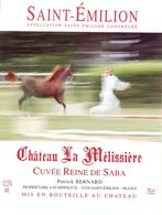 1 Etiquette Ancienne De VIN - CHATEAU LA MELISSIERE - CUVEE REINE DE SABA - SAINT EMILION - Horses