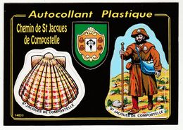 Chemin De St-Jacques-de-Compostelle - Autocollant -  Blason - Écussons Adhésifs - - Other & Unclassified