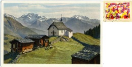 SVIZZERA  SUISSE  VS  BETTMERALP  Ob Betten Bei Riederalp  Fletschhorn Und Miscchabel  Nice Stamp - Betten