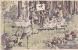Baby's Bébés, Humour, Baby's In The Class, Teached By A Stork (pk43839) - Tarjetas Humorísticas