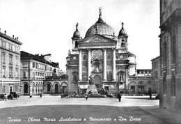 07465 "TORINO - CHIESA M. AUSILIATRICE E MUN. DON BOSCO" ANIMATA, VERA FOTO,S.A.C.A.T. 385 CART NON SPED - Chiese