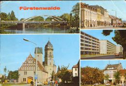 Germany - Postcard Circulated In 1982 - Furstenwalde - Collage Of Images (stadium) - 2/scan - Fürstenwalde