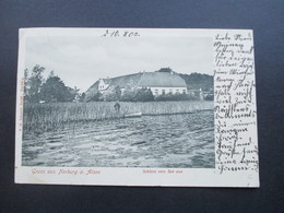 DR Nordschleswig 1905 Ansichtskarte Gruss Aus Norburg A. Alsen. Schloss Vom See Aus. Verlag P.H. Schmidt Norburg RRR - Danemark