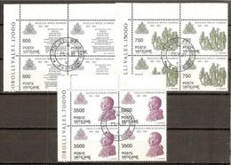 1991 Vaticano Vatican RERUM NOVARUM 4 Serie Di 3v. Quartina USED Annullo.FDC Bl.4 - Usados