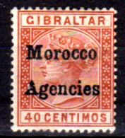 Marocco-(Uff.Brit.)-018 - Emissione Soprastampata Del 1898 (+) LH - Senza Difetti Occulti. - Oficinas En  Marruecos / Tanger : (...-1958