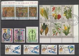 1992 Vaticano Vatican FIORI, COTTOLENGO, CONFERENZA EPISCOPALE, NATALE, AEREA-VIAGGI 5 Serie USATE - Used Stamps