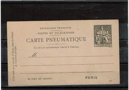 CTN27 - CARTE PNEUMATIQUE CHAPLAIN 30c DATE 920 STORCH N°B10 - Rohrpost