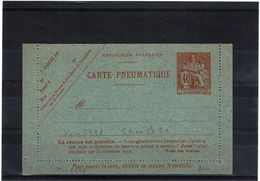 CTN27 - CARTE PNEUMATIQUE CHAPLAIN 40c DATE 917 STORCH N°C1 - Rohrpost