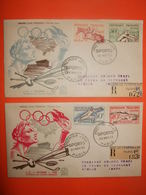 FRANCE - 1953 N°960/65 Sports Jeux Olympiques D'Helsinki Sur 3 Enveloppes Recommandées Ayant Circulées.  Superbe - Ete 1952: Helsinki