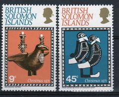 British Solomon Islands 1971 Christmas Unmounted Mint Set Of Stamps. - Islas Salomón (...-1978)