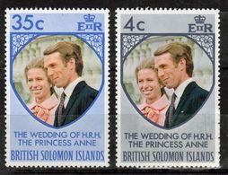 British Solomon Islands 1973 Royal Wedding Unmounted Mint Set Of Stamps. - Isole Salomone (...-1978)