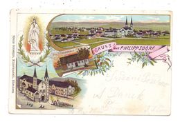 SUDETEN - PHILIPPSDORF / FILIPOV, Lithographie Gesamtansicht, Wallfahrtskirche, Gnadenhaus, 1901 Nach Josefov Befördert - Sudeten