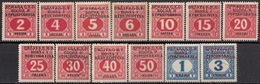 YUGOSLAVIA SHS Porto 1-13,used,falc Hinged - Portomarken