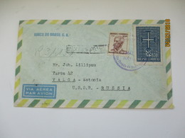 BRAZIL  NATAL REGISTERED  TO USSR RUSSIA 1960 ,  AIR MAIL COVER , 00 - Covers & Documents