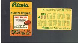 GERMANIA (GERMANY) -  1992 -  RICOLA, CALENDAR  - USED - RIF.   19 - Alimentation