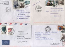 Romania 4 AIRMAIL COVERS TO Germany - Storia Postale