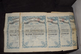 5 Actions 250 Francs Russo-Belge Produits Ceramiques 1898 - Russie