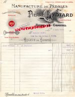 42- SURY LE COMTAL- RARE FACTURE PIERRE LYOTARD-MANUFACTURE DE PEDALES DEA-1928- POUR CYCLES-CYCLE- VELO-CYCLISME- - Transport