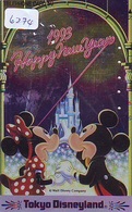 Télécarte Argent Japon / 110-136143 - DISNEY (6274) NOUVEL AN HAPPY NEW YEAR 1993 - Mickey Minnie Japan Silver Phonecard - Disney