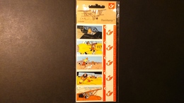Tintin: 5 Duostamps "Tintin - Avion" état XX - Private Stamps