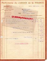 03- MOULINS- FACTURE PARFUMERIE DU JARDIN DE FRANCE-BONNEAU & CIE-USINE CROIX DURETZ-PARFUMEUR-PARFUM-1940 - Drogerie & Parfümerie