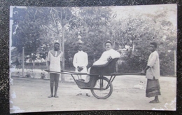 Congo Chaise Roulante Locomotion  Cpa Photo - French Congo