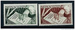 Monaco YT 392 & 393 " Journal Inédit Et Initiales " 1953 Neuf** - Ongebruikt