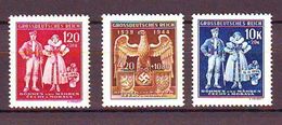 Bohemia And Moravia - 1944 The 5th Anniversary Of The Protectorate Of Bohemia And Moravia  3v Mnh - Ungebraucht