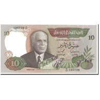 Billet, Tunisie, 10 Dinars, 1986, 1986, KM:84, NEUF - Tusesië