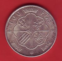 - ESPAGNE - 100 Pesetas 1966 - Argent - - 100 Pesetas