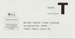 Enveloppe T Bayard Presse Terre Sauvage (écopli) - Buste Risposta T