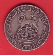 - GRANDE BRETAGNE - Georges V - 1 Shilling - 1922 - Argent - - I. 1 Shilling