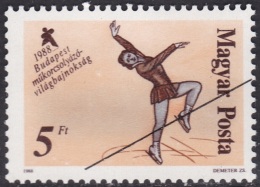 Specimen, Hungary Sc3115 1988 Budapest World Figure Skating Championships, Patinage Artistique - Figure Skating