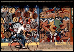 ÄLTERE POSTKARTE BERLINER MAUER 1987 THE WALL LE MUR BERLIN FAHRRAD Bike AK Postcard Ansichtskarte Cpa - Muro Di Berlino