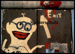 ÄLTERE POSTKARTE BERLINER MAUER THE WALL LE MUR BERLIN EXIT FOTO HERMANN WALDENBURG 1989 AK Postcard Ansichtskarte Cpa - Berlijnse Muur