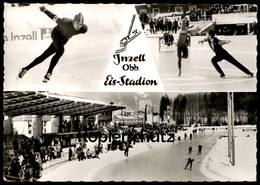 ALTE POSTKARTE INZELL BAYERN EIS-STADION EISSTADION Eislaufen Ice Skating Patinage AK Postcard Ansichtskarte Cpa - Figure Skating