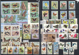 9 TOPIC BUTTERFLIES: Beautiful And Very Thematic Group Of Several Hundreds Sets And S - Schmetterlinge