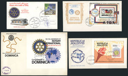 13 TOPIC ROTARY: 21 First Day Covers With Complete Sets Or Souvenir Sheets, Some Are V - Rotary, Lions Club