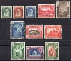 29 ADEN - KATHIRI: Sc.1/11, 1942 Cmpl. Set Of 11 Mint Values, VF Quality, Catalog Value - Aden (1854-1963)