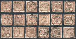 40 GERMANY: Sc.23 X 17 Used Examples, Varied Cancels, Very Fine Quality, Catalog Value - Autres & Non Classés