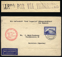 44 GERMANY: "Cover Flown By ZEPPELIN, Sent From Friedrichshafen To Barcelona (Spain) On - Autres & Non Classés