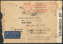 52 GERMANY: "Airmail Cover Sent From München To Argentina On 10/FE/1943, With German Ce - Autres & Non Classés