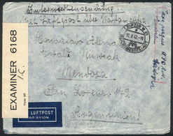 60 GERMANY: Airmail Cover With Partial Free Frank Of POWs (it Only Paid The Airmail Rat - Sonstige & Ohne Zuordnung