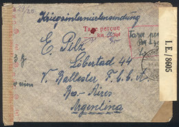 61 GERMANY: Airmail Cover With Partial Free Frank Of POWs (it Only Paid The Airmail Rat - Autres & Non Classés