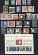 82 WEST GERMANY: Yvert 173/198 + S.sheet 1, Year 1959 Complete, Unmounted, Excellent Qu - Autres & Non Classés