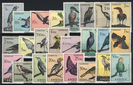 98 ANGOLA: Sc.333/356, 1951 Birds, Complete Set Of 24 Values, MNH, Fresh And Excellent - Angola