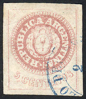 147 ARGENTINA: GJ.14, 5c. Worn Plate, An Example Of Excellent Quality! - Neufs