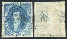 166 ARGENTINA: GJ.24, 15c. Worn Impression, Fantastic Example With Combination Of Variet - Ungebraucht