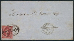 172 ARGENTINA: GJ.26, 5th Printing, Franking A Folded Cover, With "rococo" Cancel Of - Neufs