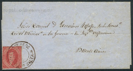 173 ARGENTINA: GJ.26Ab, 5th Printing, Cerise Carmine Color And Parchment-like Paper, Fra - Neufs